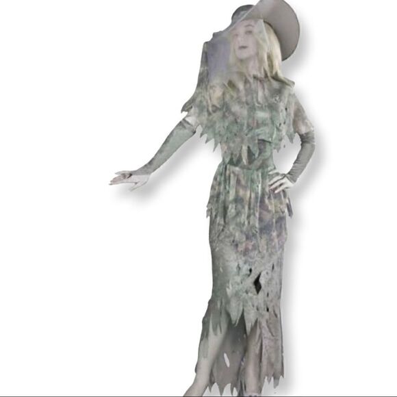 𝅺GHOSTLY gal zombie scary Halloween costume one size fits most adults - Picture 3 of 11